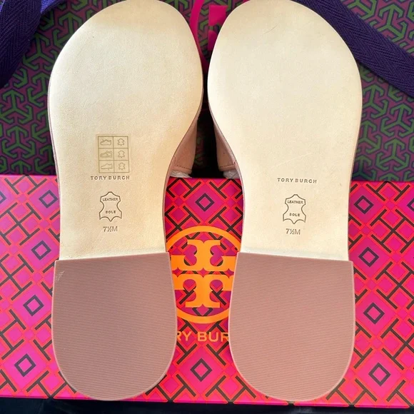 NIB 𝐓𝐎𝐑𝐘 𝐁𝐔𝐑𝐂𝐇 Eleanor Crystal Embellished Leather Slides; Meadowsweet - Picture 8 of 8